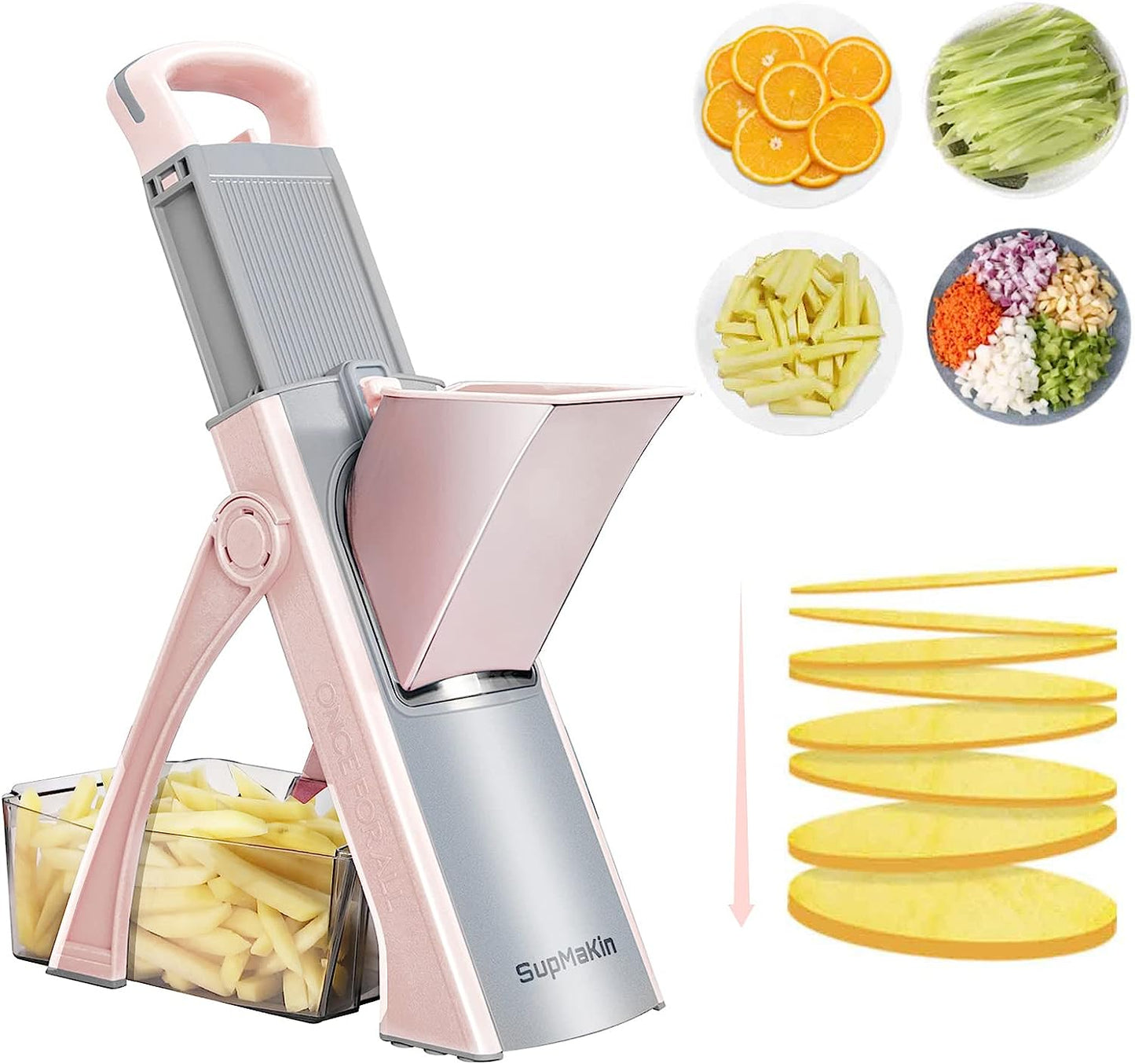 Upgrade Safe Mandoline Slicer for KitchenAdjustable Thickness Multi Mandolin