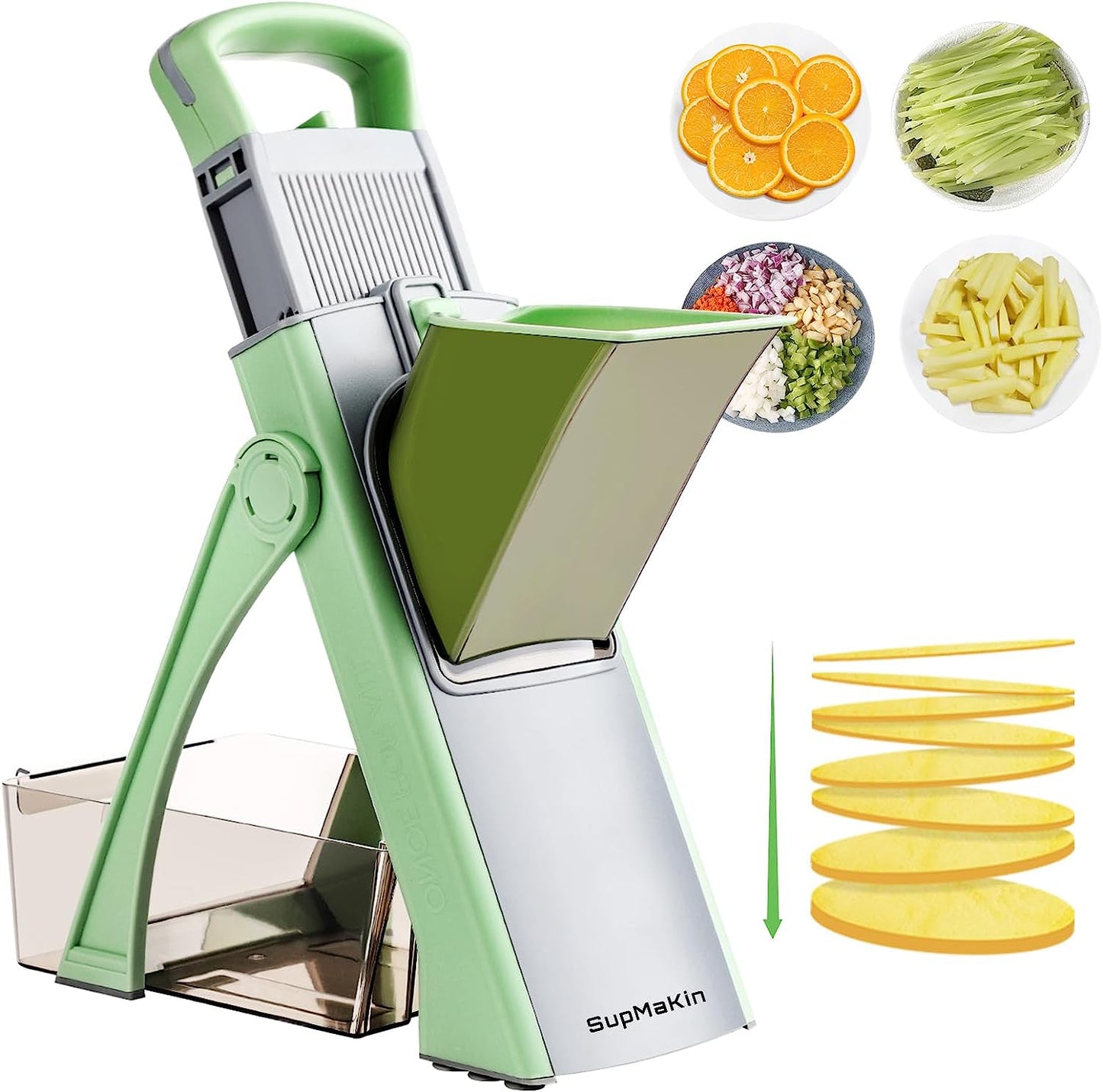 Upgrade Safe Mandoline Slicer for KitchenAdjustable Thickness Multi Mandolin