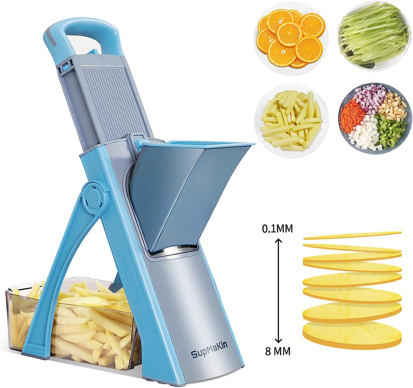 Upgrade Safe Mandoline Slicer for KitchenAdjustable Thickness Multi Mandolin