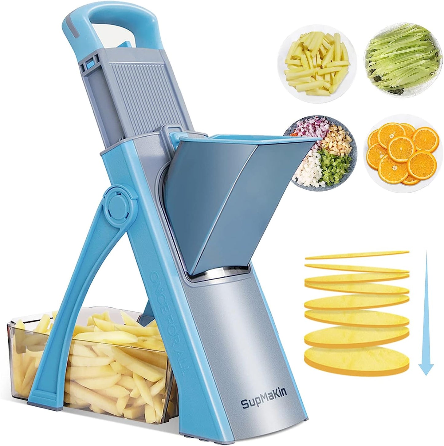 Upgrade Safe Mandoline Slicer for KitchenAdjustable Thickness Multi Mandolin