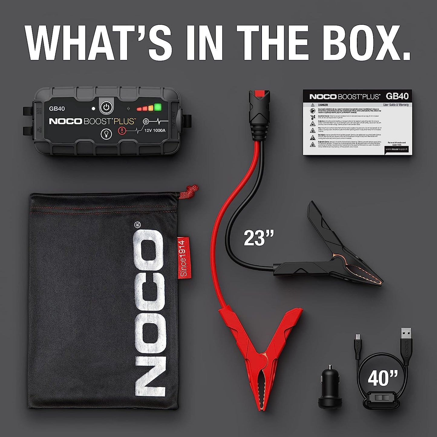Noco Genius GB40 Boost Jump Starter - 1000 Amp