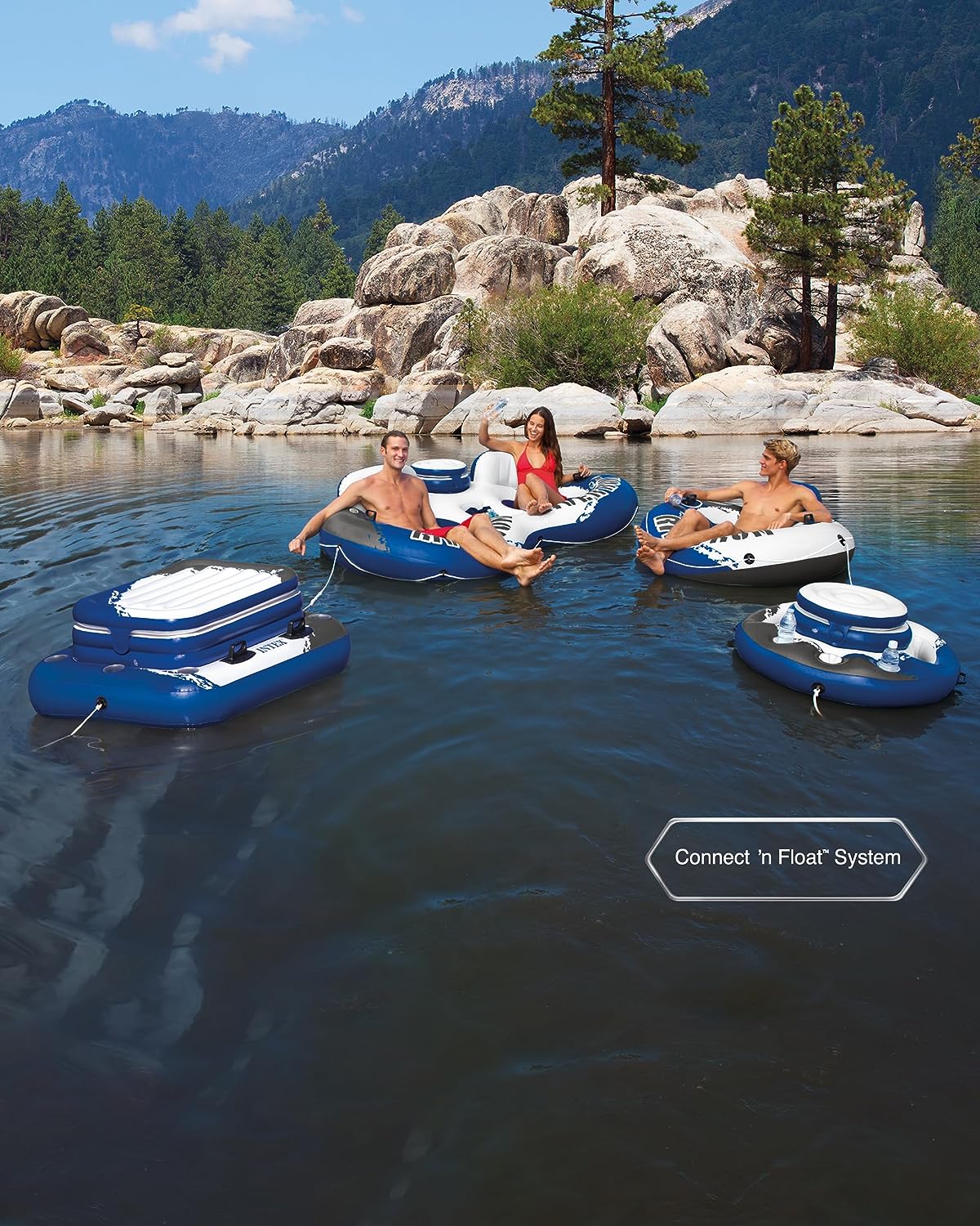Intex River Run I Sport Lounge, Inflatable Water Float, 53" Diameter