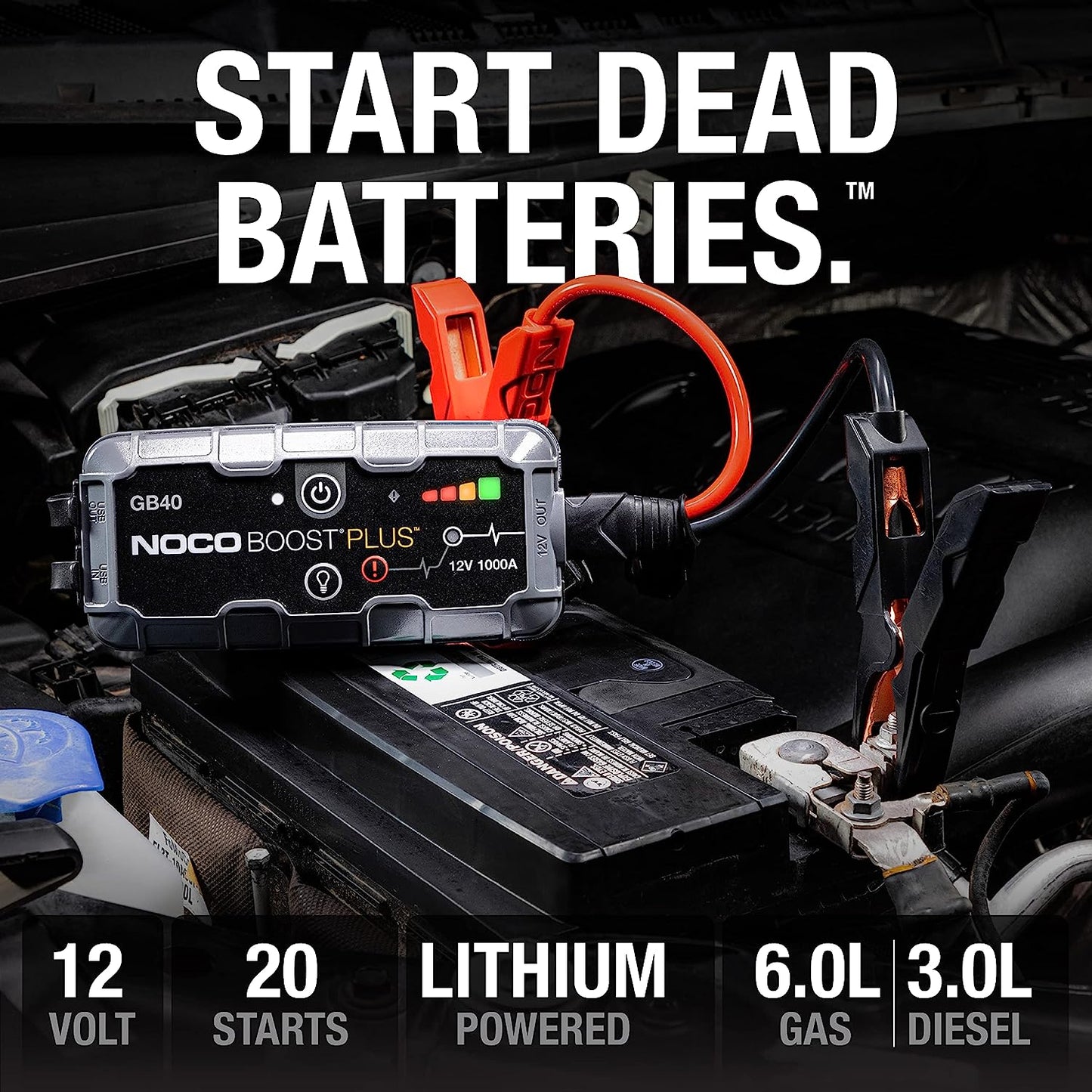 Noco Genius GB40 Boost Jump Starter - 1000 Amp