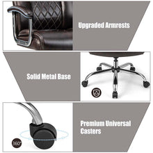 Load image into Gallery viewer, 500 LBS Big &amp; Tall Office Chair, Extra Wide Seat Leather Executive Chair, Height Adjustable Swivel Computer Desk Chair
