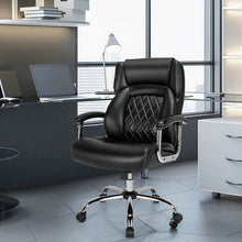 Load image into Gallery viewer, 500 LBS Big &amp; Tall Office Chair, Extra Wide Seat Leather Executive Chair, Height Adjustable Swivel Computer Desk Chair
