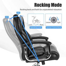 Load image into Gallery viewer, 500 LBS Big &amp; Tall Office Chair, Extra Wide Seat Leather Executive Chair, Height Adjustable Swivel Computer Desk Chair

