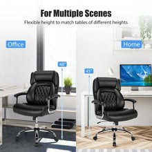 Load image into Gallery viewer, 500 LBS Big &amp; Tall Office Chair, Extra Wide Seat Leather Executive Chair, Height Adjustable Swivel Computer Desk Chair
