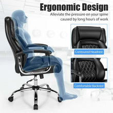 Load image into Gallery viewer, 500 LBS Big &amp; Tall Office Chair, Extra Wide Seat Leather Executive Chair, Height Adjustable Swivel Computer Desk Chair
