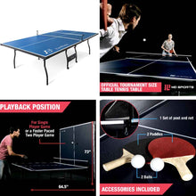Load image into Gallery viewer, Ping Pong Table Olympic Tennis Table Set Balls And Paddles Official Size
