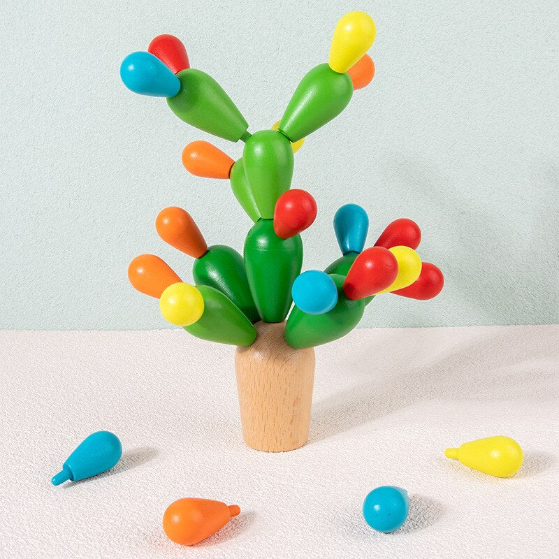 -20% Cactus Rainbow Wood Stack Toy