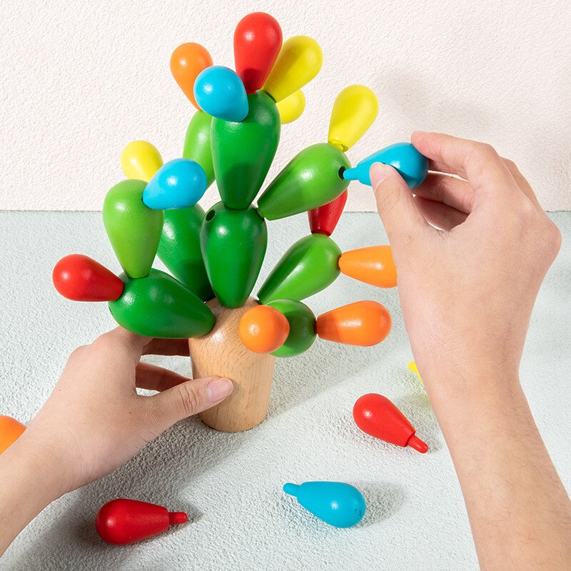 -20% Cactus Rainbow Wood Stack Toy
