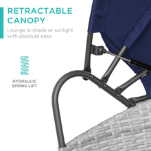 Load image into Gallery viewer, 5-Piece 2-in-1 Wicker Daybed Sectional w/ Adjustable Seats, Canopy, Cover

