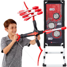 Load image into Gallery viewer, Kids Bow &amp; Arrow Set, Children&#39;s Play Archery Toy w/ Target Stand
