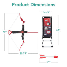 Load image into Gallery viewer, Kids Bow &amp; Arrow Set, Children&#39;s Play Archery Toy w/ Target Stand

