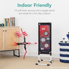 Load image into Gallery viewer, Kids Bow &amp; Arrow Set, Children&#39;s Play Archery Toy w/ Target Stand
