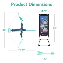 Load image into Gallery viewer, Kids Bow &amp; Arrow Set, Children&#39;s Play Archery Toy w/ Target Stand
