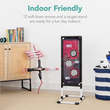 Load image into Gallery viewer, Kids Bow &amp; Arrow Set, Children&#39;s Play Archery Toy w/ Target Stand
