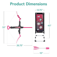 Load image into Gallery viewer, Kids Bow &amp; Arrow Set, Children&#39;s Play Archery Toy w/ Target Stand
