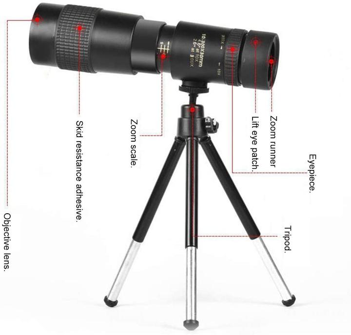 Sevog® - Super Telephoto Zoom Monocular Nanotechnology Telescope 4K 10-300X40mm With Tripod Phone Adapter