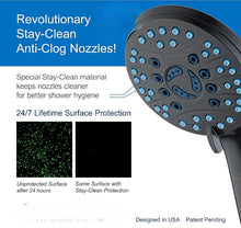 Load image into Gallery viewer, Hotel Spa AquaCare High Pressure 8-Mode Handheld Shower Head - Anti-Clog Nozzles, Power Wash for Tub, Tile &amp; Pets, 6ft Stainless Steel Hose, Wall &amp; Overhead Brackets
