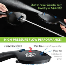 Load image into Gallery viewer, Hotel Spa AquaCare High Pressure 8-Mode Handheld Shower Head - Anti-Clog Nozzles, Power Wash for Tub, Tile &amp; Pets, 6ft Stainless Steel Hose, Wall &amp; Overhead Brackets
