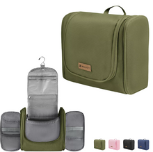 Load image into Gallery viewer, Hanging Toiletry Bag – Travel Makeup &amp; Cosmetic Organizer with Multiple Compartments
