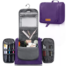 Load image into Gallery viewer, Hanging Toiletry Bag – Travel Makeup &amp; Cosmetic Organizer with Multiple Compartments
