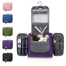 Load image into Gallery viewer, Hanging Toiletry Bag – Travel Makeup &amp; Cosmetic Organizer with Multiple Compartments
