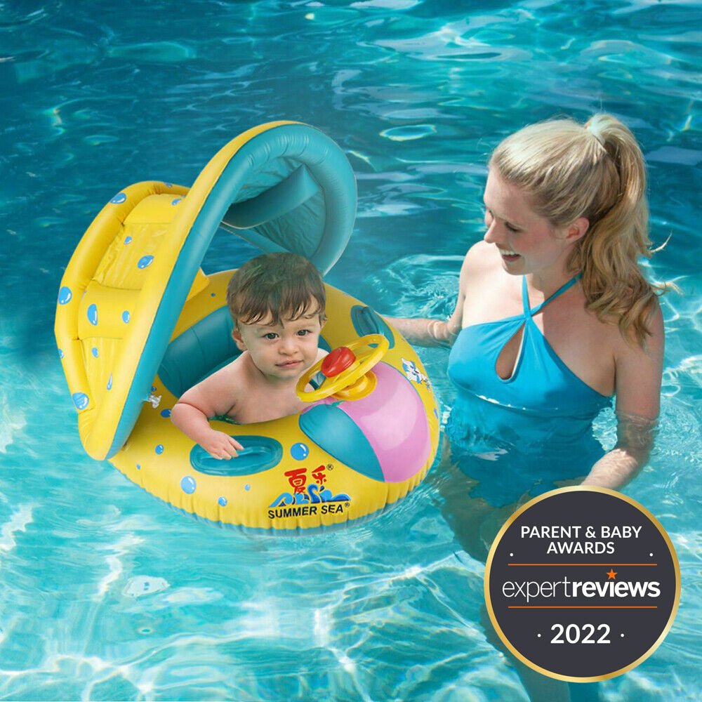 Best Inflatable Infant Baby Swimming Pool Floating Ring With Canopy