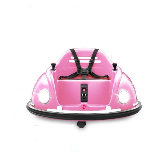 6V Kids Ride On Bumper Car Toy w/ Remote, Harness, Lights, 360 Degree Spin