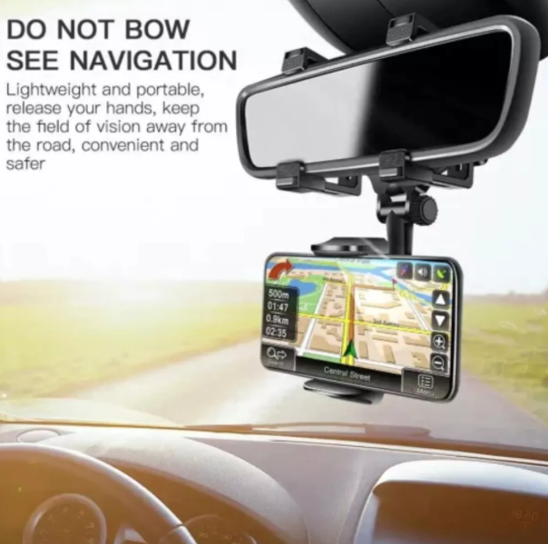 360° Rotatable Car Phone Mount – Universal Holder for All Smartphones