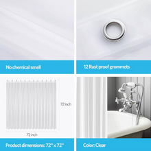 Load image into Gallery viewer, Clear Waterproof Shower Liner – Durable, Mildew-Resistant &amp; Easy to Maintain
