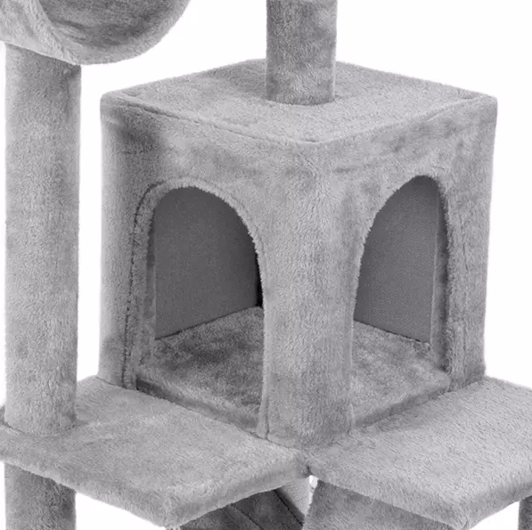 Cat Playing Large Indoor Condo Tree Castle House