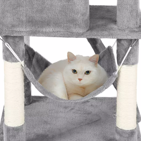 Cat Playing Large Indoor Condo Tree Castle House