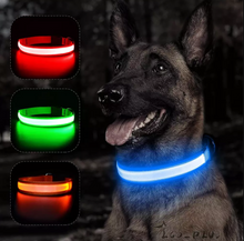 Load image into Gallery viewer, Glowing Dog Collar – Night Safety LED Flashing Light for Pets
