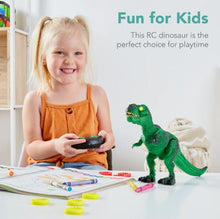 Load image into Gallery viewer, Kids Remote Control Dinosaur T-Rex w/ Light-Up LED Eyes, Roaring Sounds
