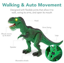 Load image into Gallery viewer, Kids Remote Control Dinosaur T-Rex w/ Light-Up LED Eyes, Roaring Sounds
