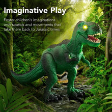 Load image into Gallery viewer, Kids Remote Control Dinosaur T-Rex w/ Light-Up LED Eyes, Roaring Sounds
