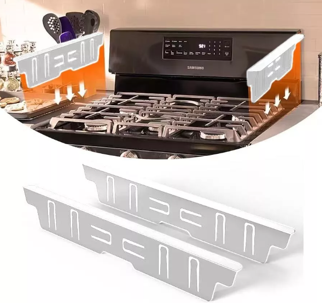 Stainless Steel Stove Counter Gap Covers - Oven Side Filler Kit 23.4