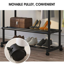 Load image into Gallery viewer, Heavy Duty Clothes Rack on Wheels with Rolling Garment Storage
