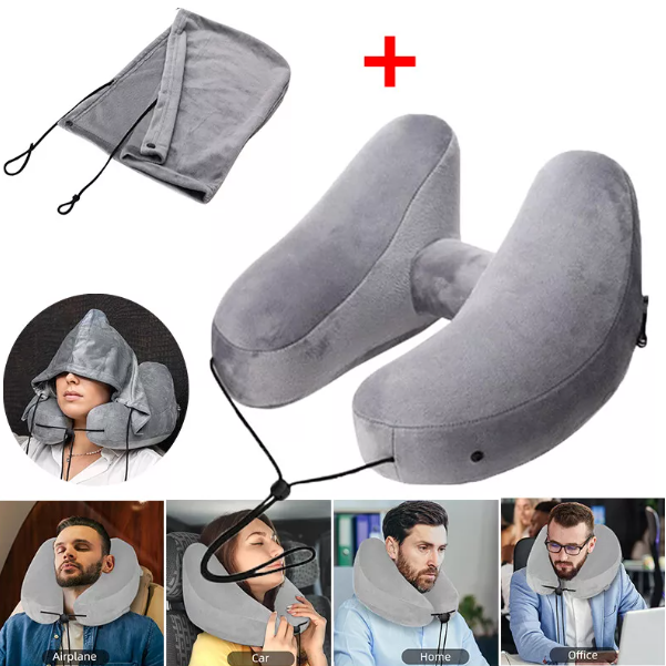 Memory Foam Travel Pillow – H-Shaped Neck Support for Flights & Road Trips