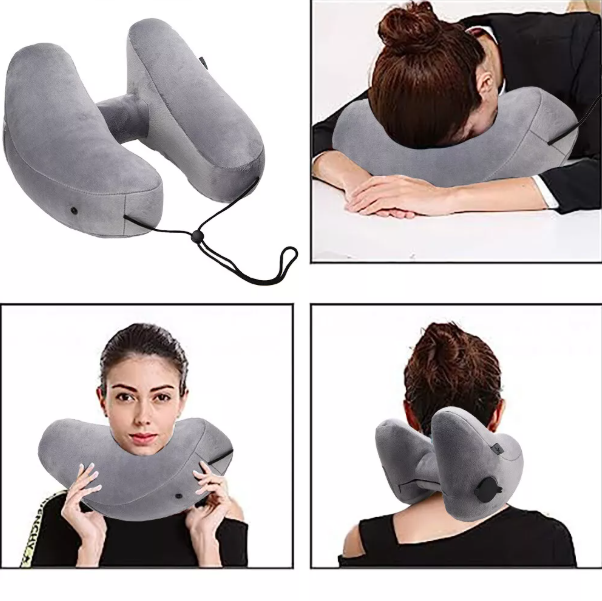 Memory Foam Travel Pillow – H-Shaped Neck Support for Flights & Road Trips