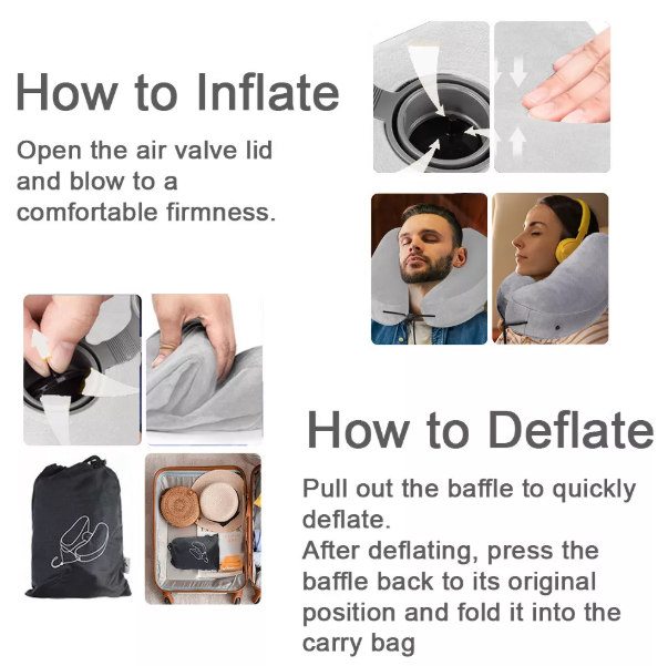 Memory Foam Travel Pillow – H-Shaped Neck Support for Flights & Road Trips