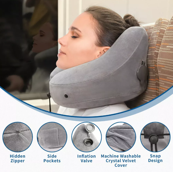 Memory Foam Travel Pillow – H-Shaped Neck Support for Flights & Road Trips