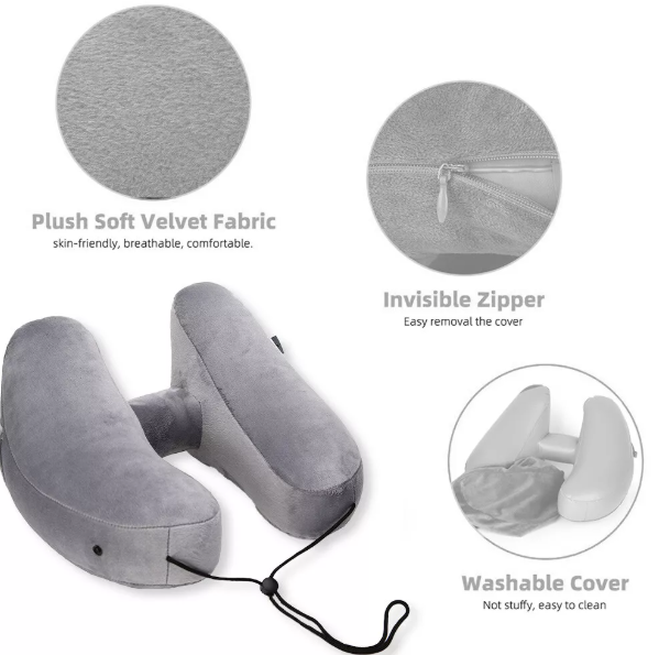 Memory Foam Travel Pillow – H-Shaped Neck Support for Flights & Road Trips