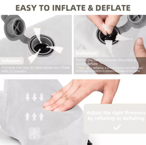 Memory Foam Travel Pillow – H-Shaped Neck Support for Flights & Road Trips