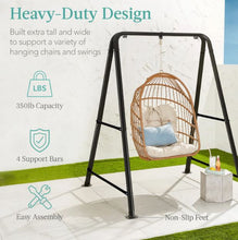 Load image into Gallery viewer, Heavy Duty Hammock Chair Stand w/ Hanging Hardware, 47in Chain - 75in
