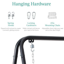 Load image into Gallery viewer, Heavy Duty Hammock Chair Stand w/ Hanging Hardware, 47in Chain - 75in
