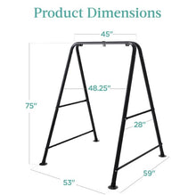Load image into Gallery viewer, Heavy Duty Hammock Chair Stand w/ Hanging Hardware, 47in Chain - 75in
