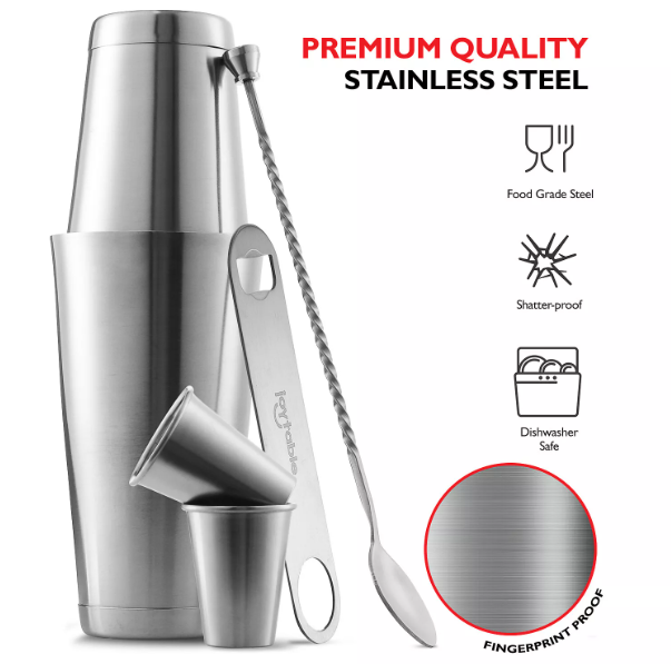 Bartender Kit – Professional Cocktail Shaker Set with Bar Tools for Home & Bar